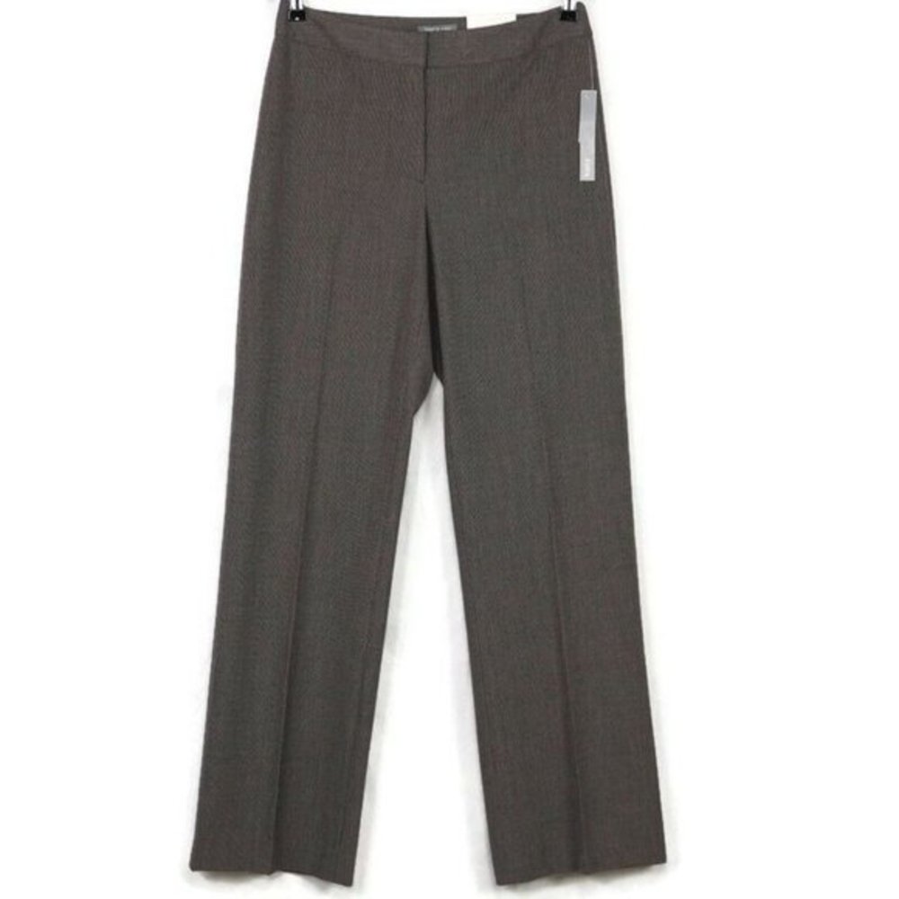 Apt 9 The Pearson Pants Classic Straight Black Beige Tan‎ Stretch 6 x 32